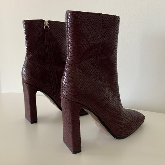 Top shop faux- snakeskin heeled booties - Picture 3 of 5